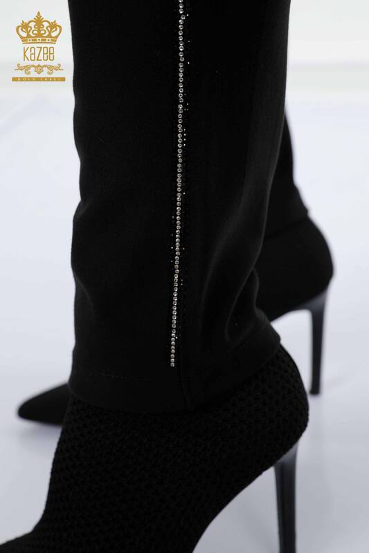 Hurtownia spodni legginsów damskich czarnych - 3198 | KAZEE