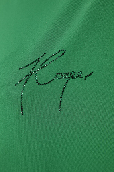 Hurtownia bluzek damskich ze szczegółowym tiulowym logo Kazee - 77906 | kazee - Thumbnail