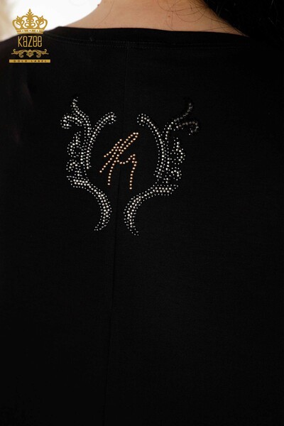 Hurtownia bluzek damskich w panterkę czarna - 77648 | KAZEE - Thumbnail