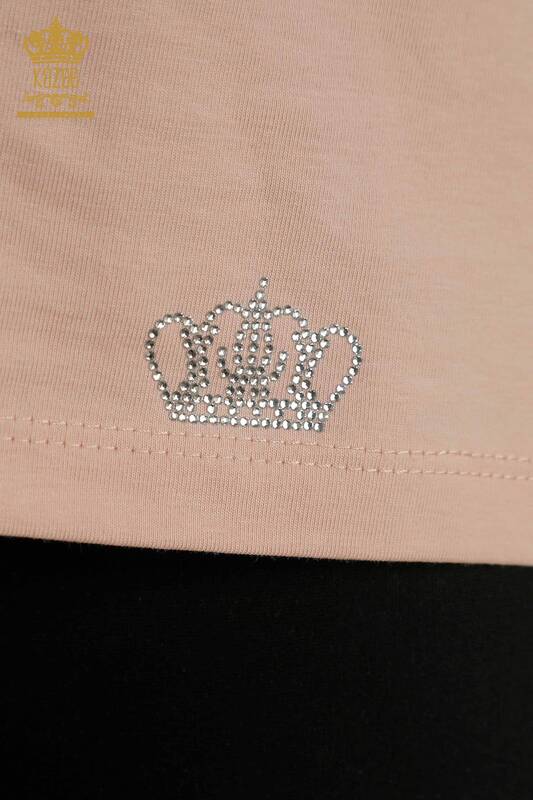 Hurtownia bluzek damskich Logo pudrowe - 79560 | KAZEE