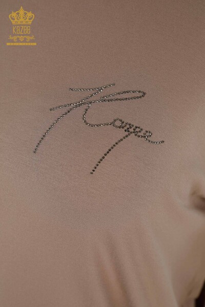 Hurtownia bluzek damskich na ramię Szczegółowa norka - 79108 | KAZEE - Thumbnail