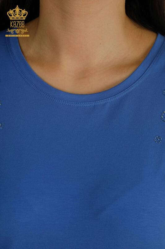 Hurtownia bluzek damskich - Na ramię tiulowa szczegółowa - Saks - 79456 | KAZEE