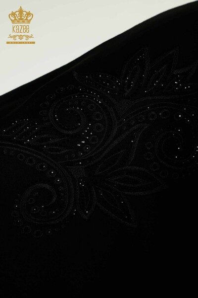 Hurtownia bluzek damskich z tiulowymi detalami w kolorze czarnym - 79051 | KAZEE - Thumbnail