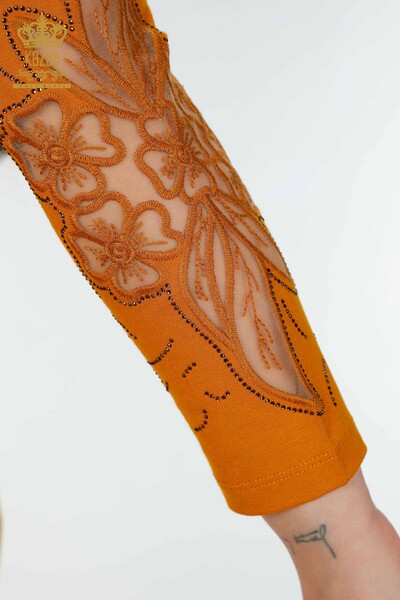 Hurtownia bluzek damskich w kwiatki Tan - 77950 | KAZEE - 5