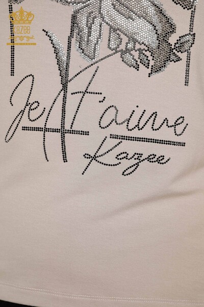 Hurtownia bluzek damskich w kwiatowe wzory z norek - 79014 | KAZEE - Thumbnail