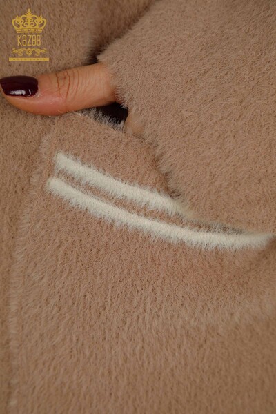 Hurtownia długiego kardiganu damskiego w kratkę Angora Mink - 30208 | KAZEE - 5