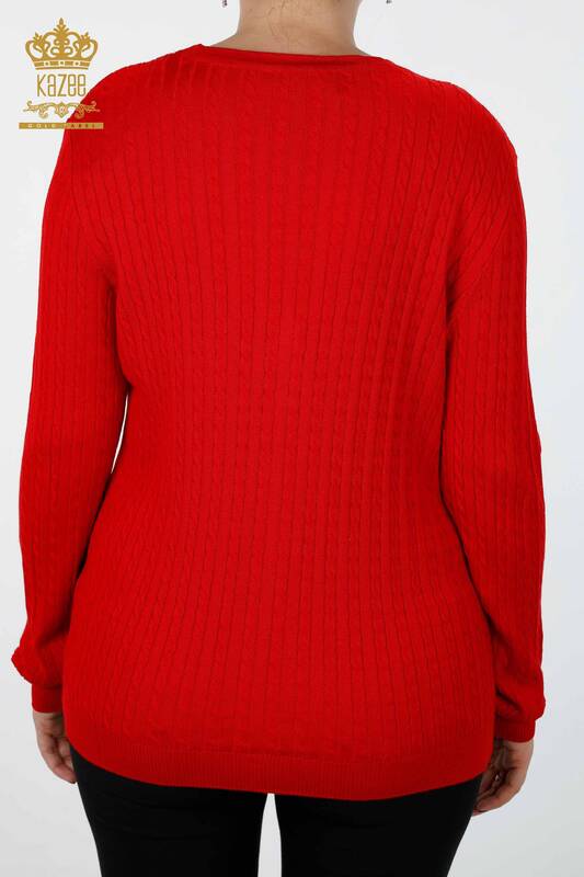 Hurtownia damskiego swetra rozpinanego na guziki Szczegółowa długa wiskoza - 15661 | KAZEE