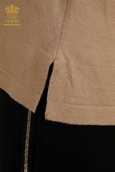 Hurtownia swetrów damskich z dzianiny - Amerykański model - beżowy - 30352 | KAZEE - Thumbnail