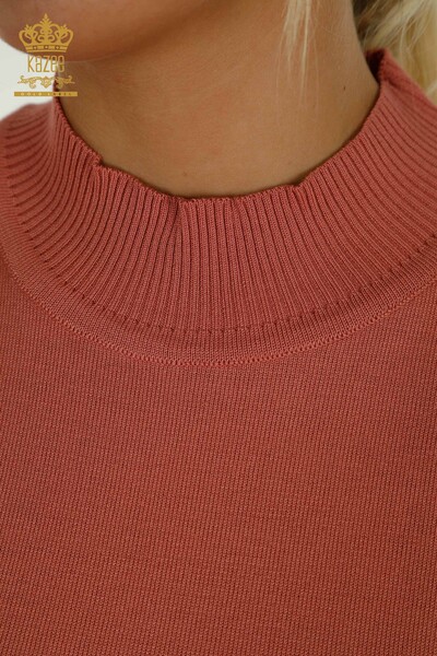 Hurtownia swetrów damskich z dzianiny - model amerykański - brudny róż - 14541 | KAZEE - Thumbnail