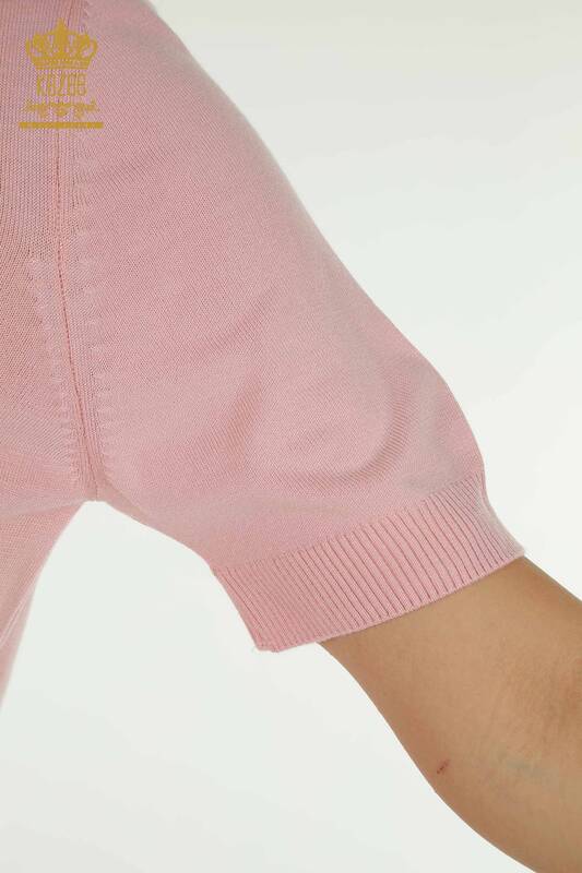 Hurtownia swetrów damskich z dzianiny - Amerykański model - różowy - 30649 | KAZEE
