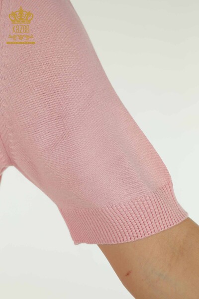 Hurtownia swetrów damskich z dzianiny - Amerykański model - różowy - 30686 | KAZEE - Thumbnail
