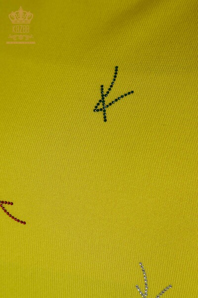 Hurtownia swetrów damskich z dzianiny - model amerykański - żółty - 30335 | KAZEE - Thumbnail