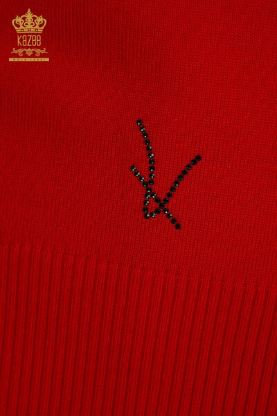 Hurtownia swetrów damskich z dzianiny - model amerykański - czerwony - 30335 | KAZEE - Thumbnail