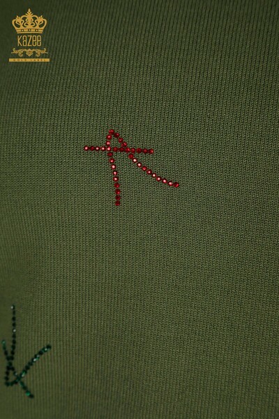 Hurtownia swetrów damskich z dzianiny - model amerykański - khaki - 30335 | KAZEE - Thumbnail