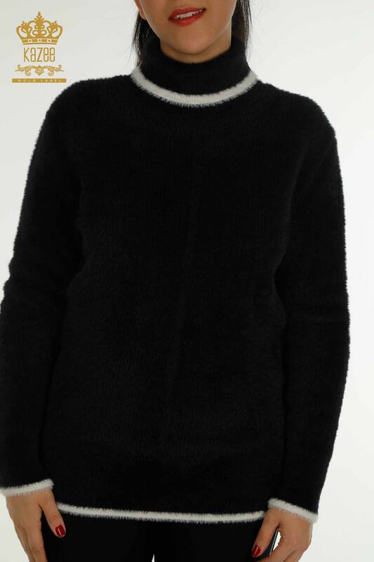 Hurtownia swetra damskiego z dzianiny Angora Black - 30646 | KAZEE