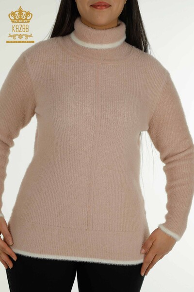Hurtownia swetra damskiego z dzianiny Angora Pink - 30646 | KAZEE - Thumbnail