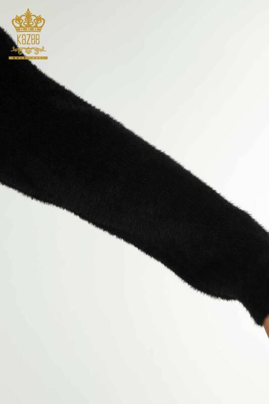 Hurtownia swetrów damskich z dzianiny - Z długim rękawem - czarny - 30775 | KAZEE