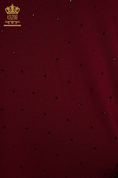 Hurtownia swetrów damskich z dzianiny - Długi rękaw - liliowy - 30624 | KAZEE - Thumbnail