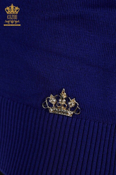 Hurtownia swetra damskiego z dzianiny Basic z logo Saks - 30258 | KAZEE - Thumbnail
