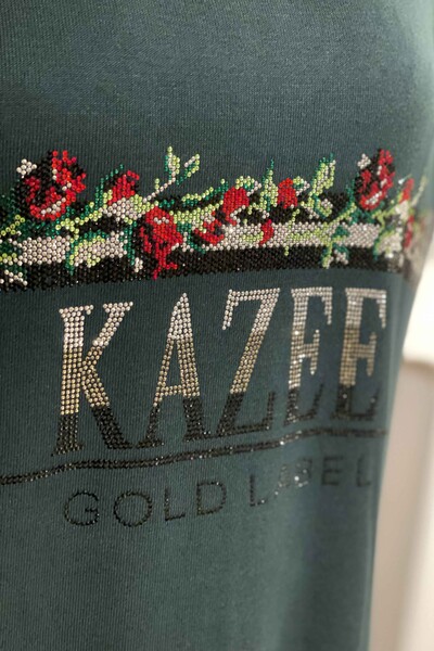 Hurtownia swetrów damskich z dzianiny Kazee Napisany wzór róży - 15996 | KAZEE - Thumbnail