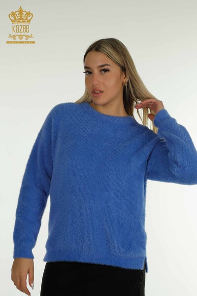 Kazee - Hurtownia swetrów damskich z dzianiny - Długi rękaw - Saks - 30775 | KAZEE
