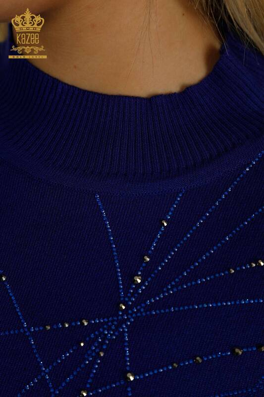 Hurtownia swetrów damskich Z Wysokim Kołnierzem Saks - 30454 | KAZEE