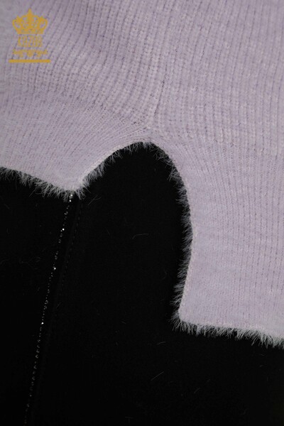 Hurtownia swetrów damskich z dzianiny - Z długim rękawem - liliowy - 30775 | KAZEE - Thumbnail