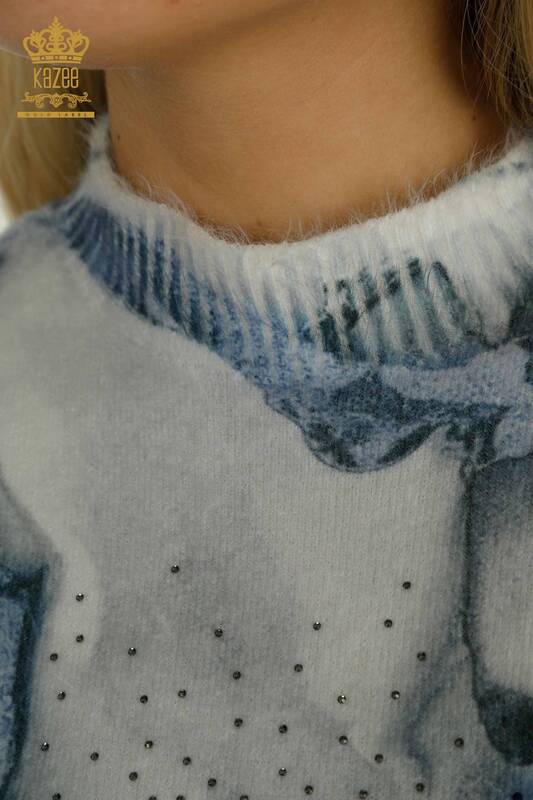 Hurtownia swetrów damskich z dzianiny - Angora - Digital - 40025 | KAZEE