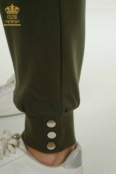 Hurtownia dresów damskich - Krótki rękaw - khaki - 17680 | KAZEE - 12