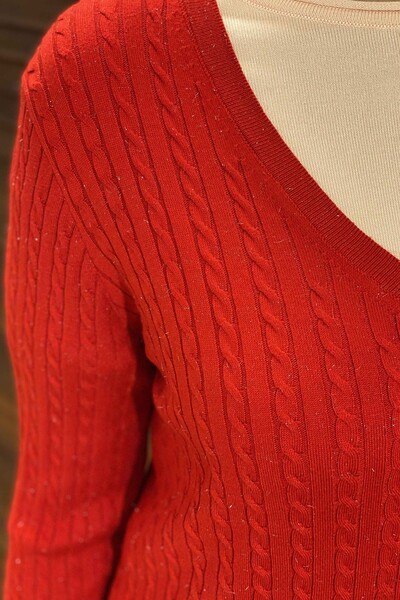 Hurtownia damskich kardiganów z własnym tkaniem, zapinanych na guziki - 15236 | KAZEE - Thumbnail