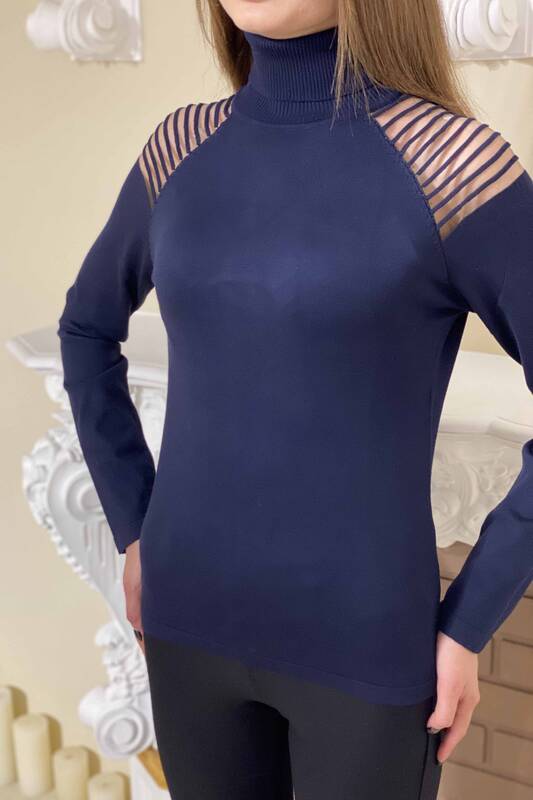 Hurtownia swetrów damskich z golfem na ramionach - 15189 | KAZEE