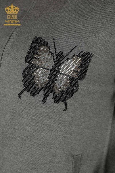 Hurtownia dresu damskiego szarego z wzorem motyla - 16678 | KAZEE - Thumbnail
