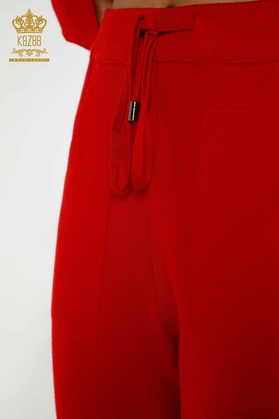 Hurtownia dresu damskiego w kolorze czerwonym ze wzorem w panterkę - 16660 | KAZEE - Thumbnail