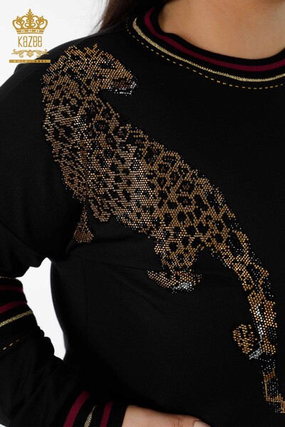 Hurtownia dresu damskiego w kolorze czarnym z wzorem tygrysa - 17379 | KAZEE - Thumbnail