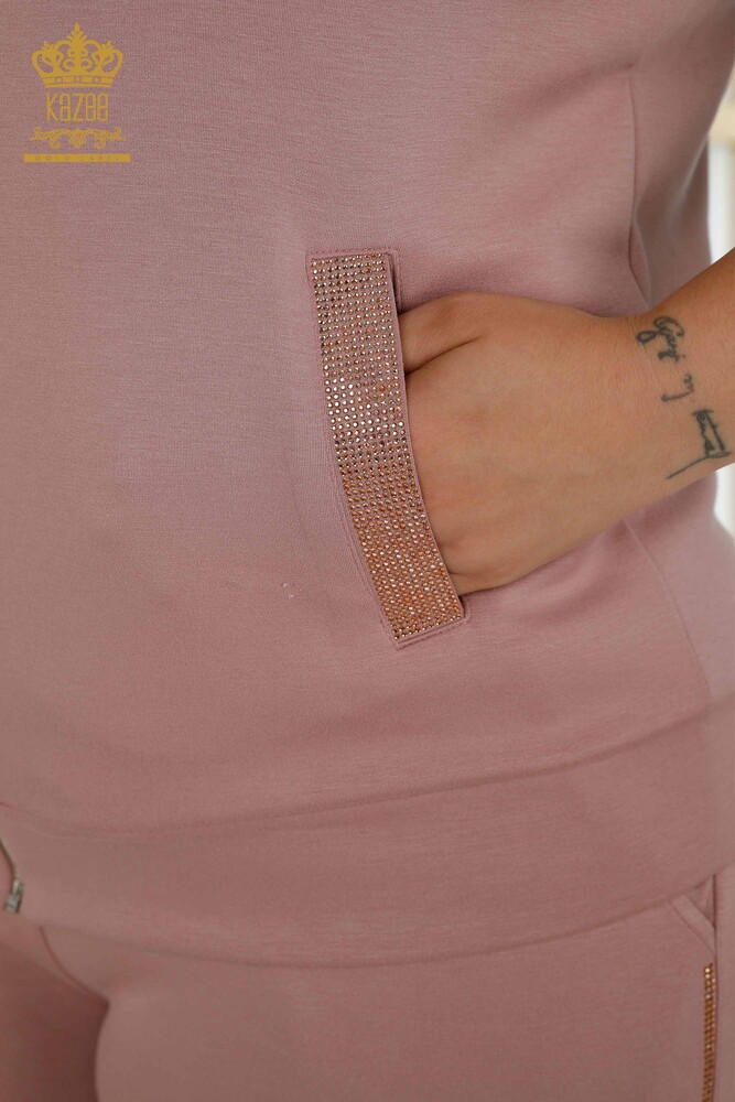 Hurtownia dresów damskich z kapturem Dusty Rose - 20392 | KAZEE - 5