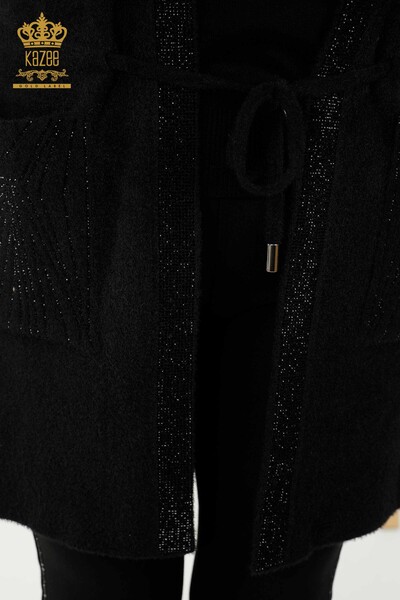 Hurtownia kamizelki damskiej z haftowanym sznurkiem w kolorze czarnym - 30244 | KAZEE - Thumbnail