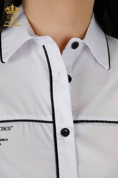Hurtownia koszul damskich - gradient kolorów - biały - 20311 | KAZEE - Thumbnail