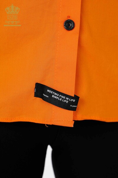 Hurtownia koszul damskich - Tekst szczegółowy - Pomarańczowy - 20089 | KAZEE - Thumbnail