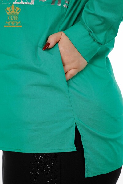 Hurtownia koszul damskich - wzorzystych - rozcięcia po bokach - Koton - 20080 | KAZEE - Thumbnail