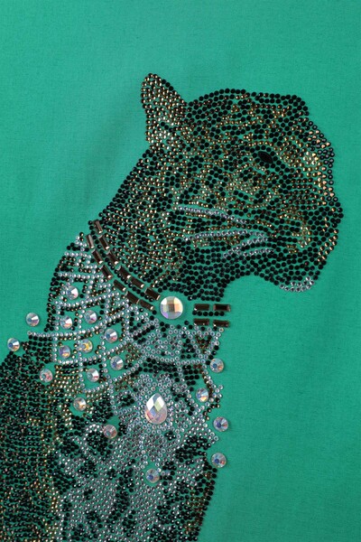 Hurtownia koszul damskich z motywem tygrysa z haftem w kamienie - 20019 | KAZEE - Thumbnail