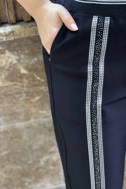 Hurtownia spodni damskich ze szczegółowym elastycznym paskiem - 3366 | kaze