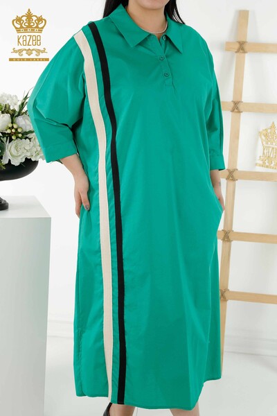 Hurtownia sukienek damskich w kolorowe paski zielone - 20380 | KAZEE - Thumbnail