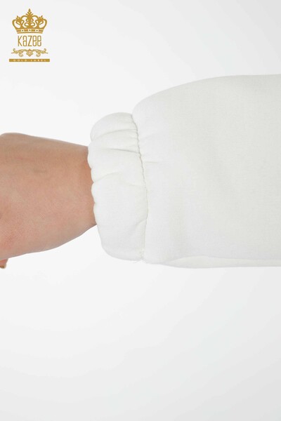 Hurtownia dresów damskich w kolorze ecru z wzorem tygrysa - 17473 | KAZEE - 8