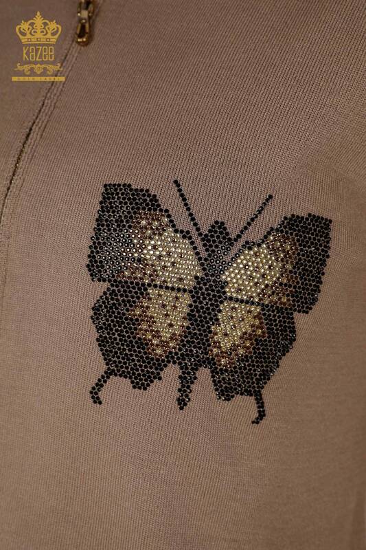 Hurtownia dresów damskich z norek w motylkowe wzory - 16678 | KAZEE