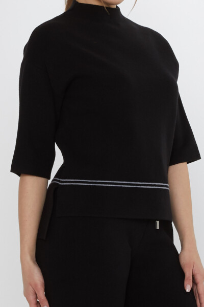 İkili Takım Beli Bağlamalı Siyah - 31650 | KAZEE (3'lü Set M-L-XL) - 6