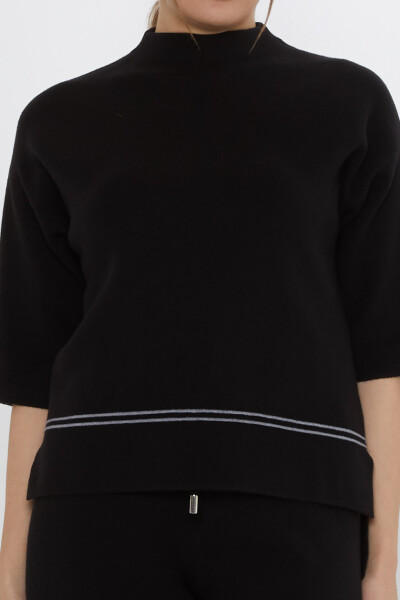 İkili Takım Beli Bağlamalı Siyah - 31650 | KAZEE (3'lü Set M-L-XL) - 5