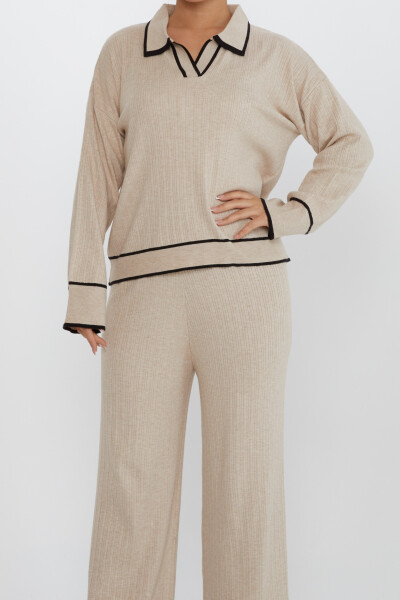 İkili Takım Uzun Kollu Bej - 31233 | KAZEE (2'li Set M-L) - 3