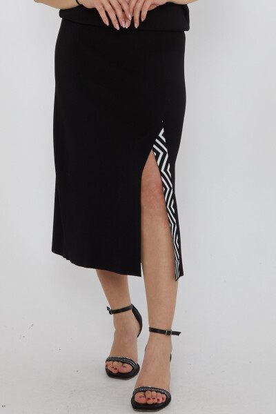 İkili Takım Zebra Desenli Siyah-Ekru - 31794 | KAZEE (3'lü Set S-M-L) - 7