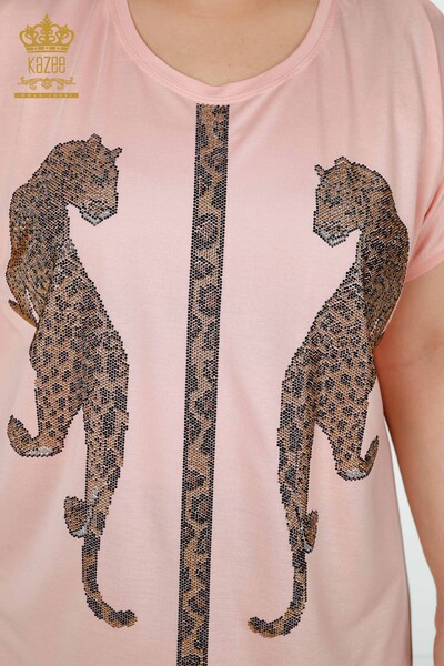 All'ingrosso Camicetta da donna - Tigre Modellato - lunga - cipria - 77652 | KAZEE - 3