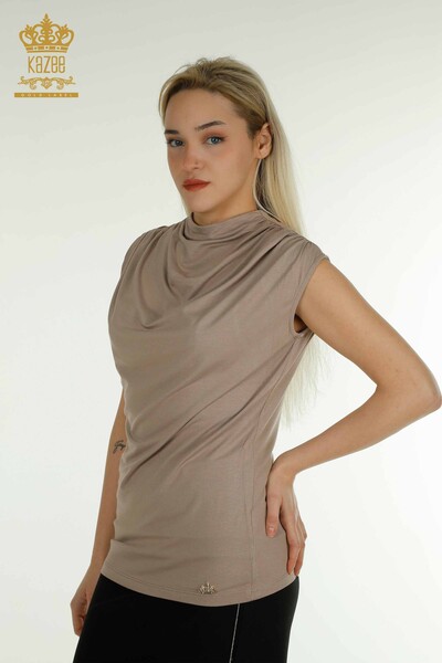 All'ingrosso Camicetta da donna - Senza maniche - Visone - 79312 | KAZEE - Kazee